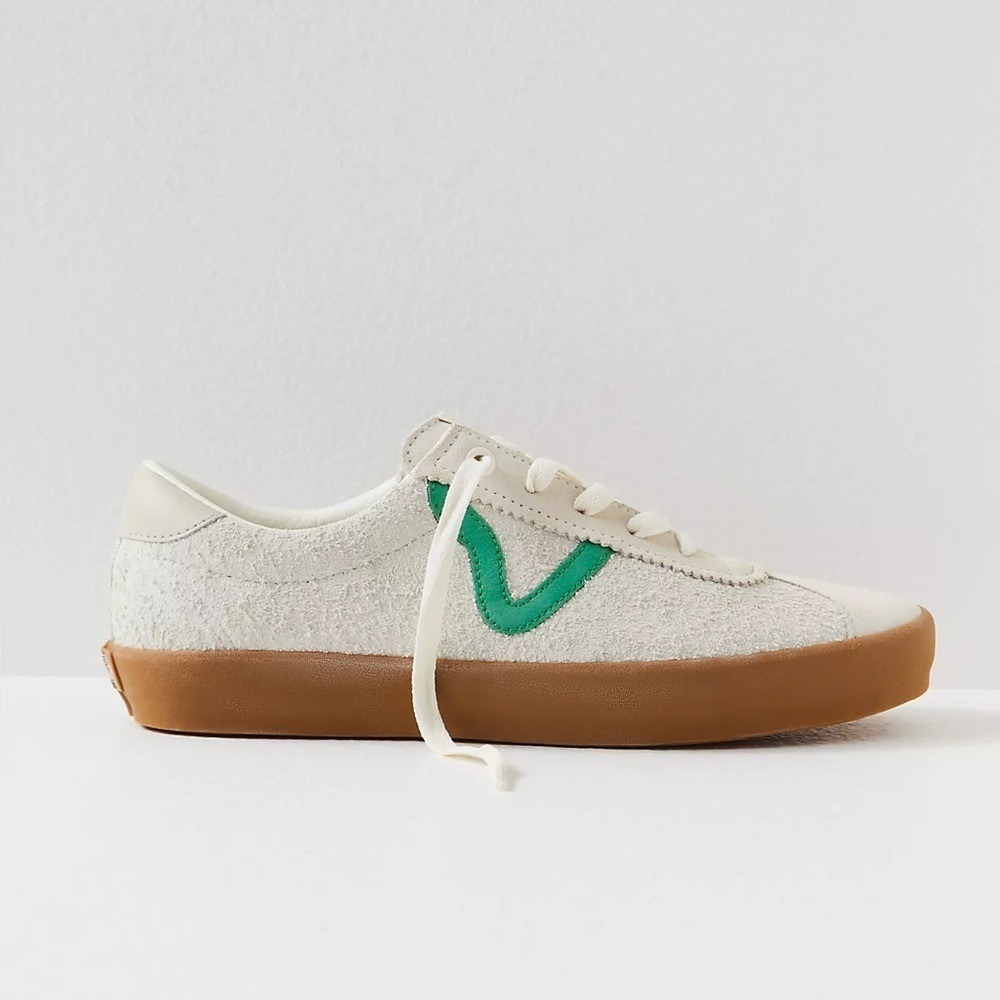 VANS by FREE PEOPLE Vans Sport Low Suede Sneakers in Marshmallow Happiness 7.5